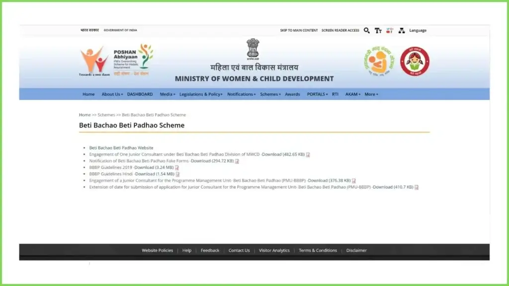 beti bachao beti padhao yojana registration form